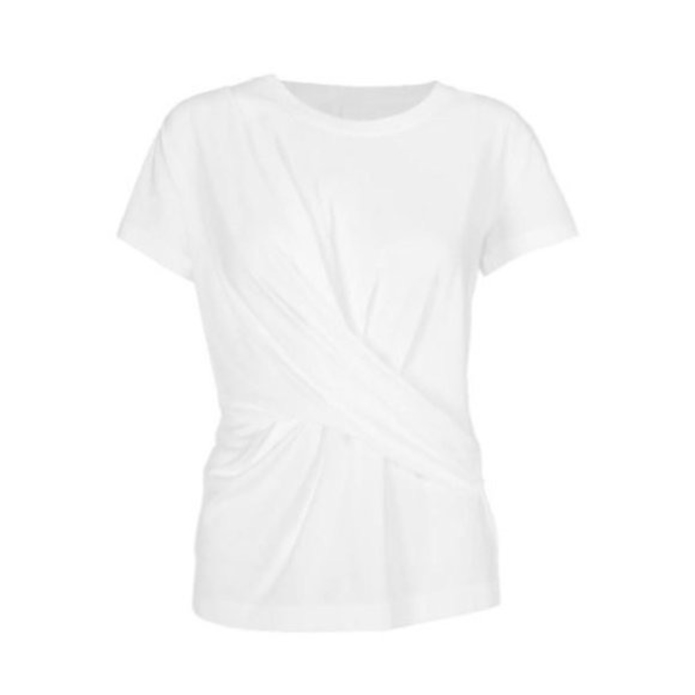 CAbi 6338 White Swag Tee Top Women Size Small 100% Cotton Spring 2023